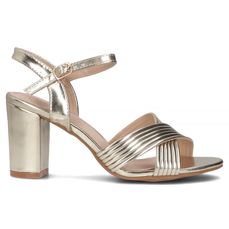 Filippo Kvinnors lädersandaler på Golden Post DS6901/25 gyllene