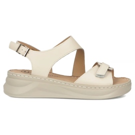 Filippo Kvinnors lädersandaler för beige DS7043/25 Be Wedges