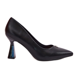 Eleganta pumpar på den utökade Vinceza 62222 Black Pin svart