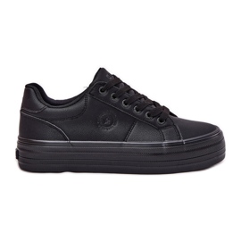 Eco Leather Women's Sneakers på plattformen Big Star RR274299 Black svart