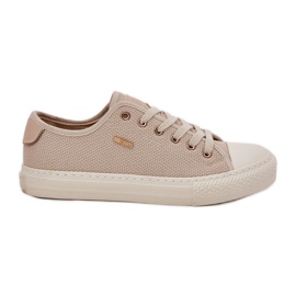 Kvinnors material sneakers Big Star RR274767 Beige