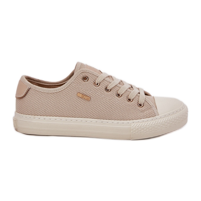 Kvinnors material sneakers Big Star RR274767 Beige