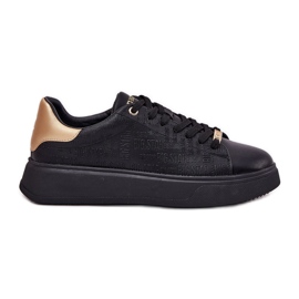 Kvinnors sneakers med Eco Leather Big Star RR274257 Black svart