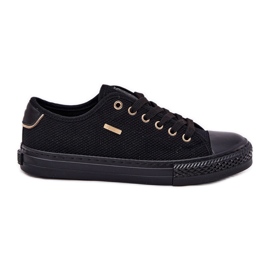 Kvinnors material sneakers Big Star RR274765 svart