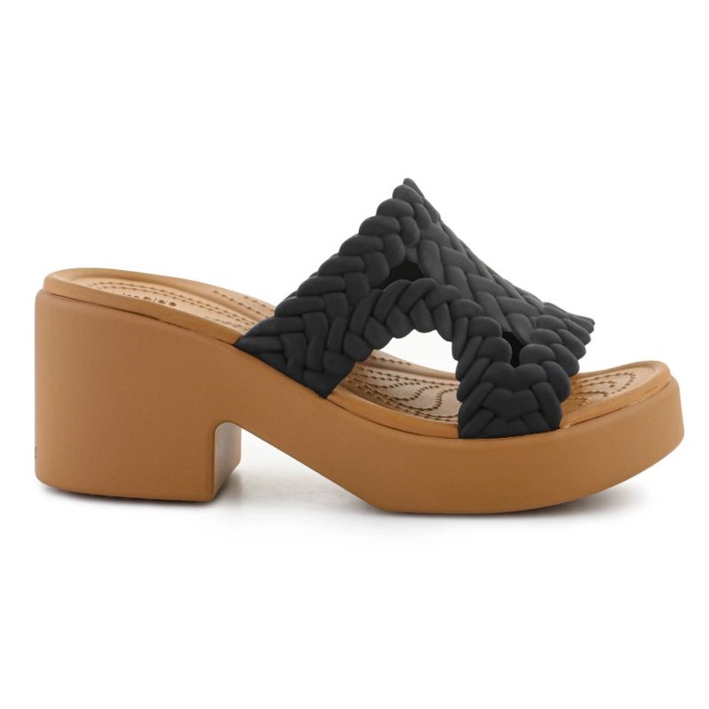 Crocs Brooklyn Woven Slide Heel 209979-001 flip-flops svart