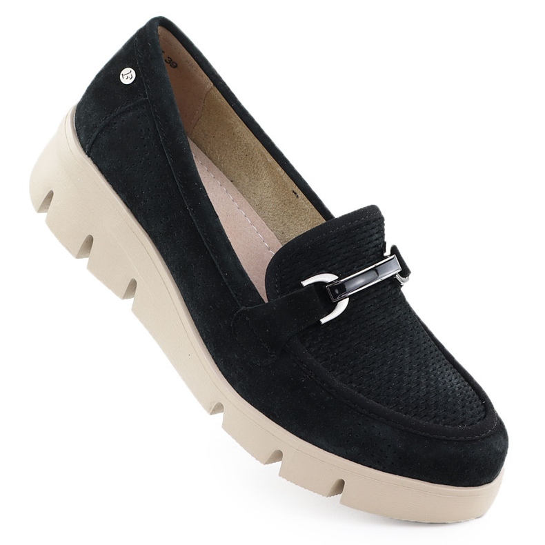 Kvinnors läderskor för bröllop Black Filippo 7002 svart