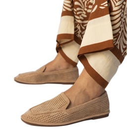 Khaki OpenWork Loafers från Ekozamszu beige