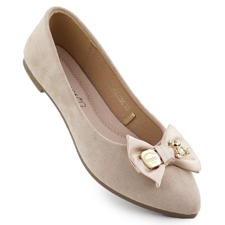 Kvinnors ballerinas med en båge -beige potocki BB23310