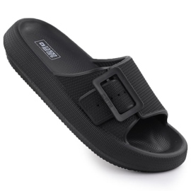 Big Star Kvinnors sport flip flops på en tjock sula svart stor stjärna RR274A571