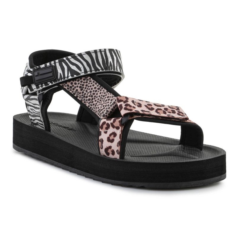Sandaler D.Franklin Forest High Strips Animal Print DFSH404002-ABLA svart