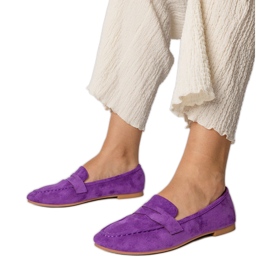 Violet eleganta loafers från Ekozamsz purpur