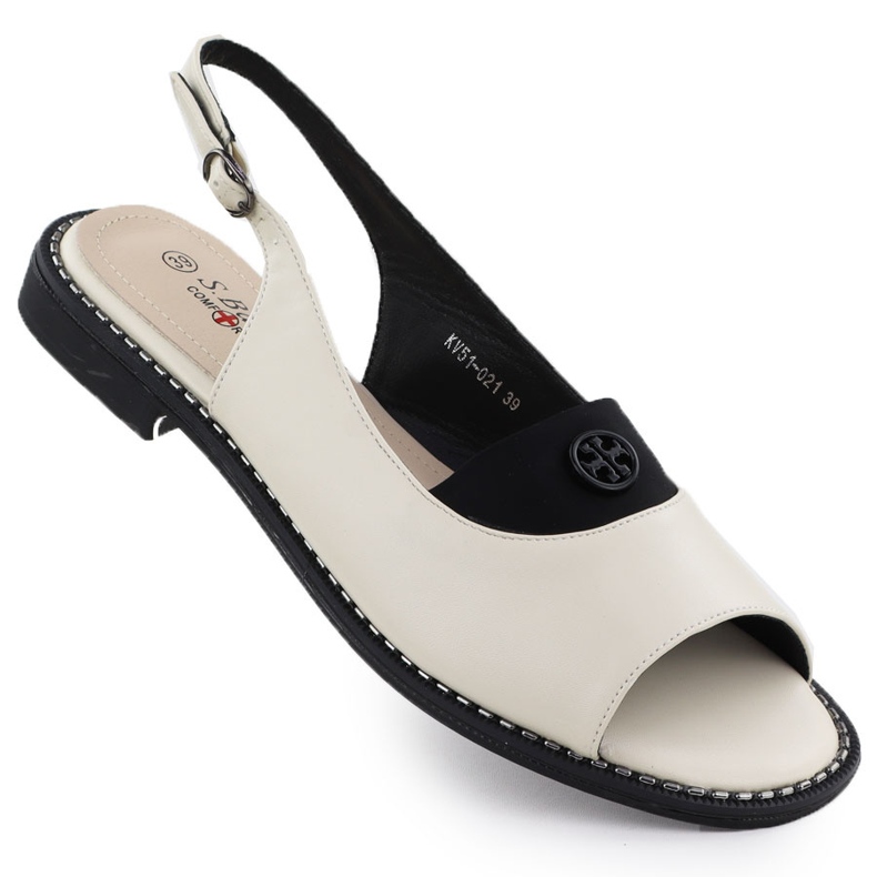 S.Barski Women's Sandals Cream S. Barski KV51-021 krämig
