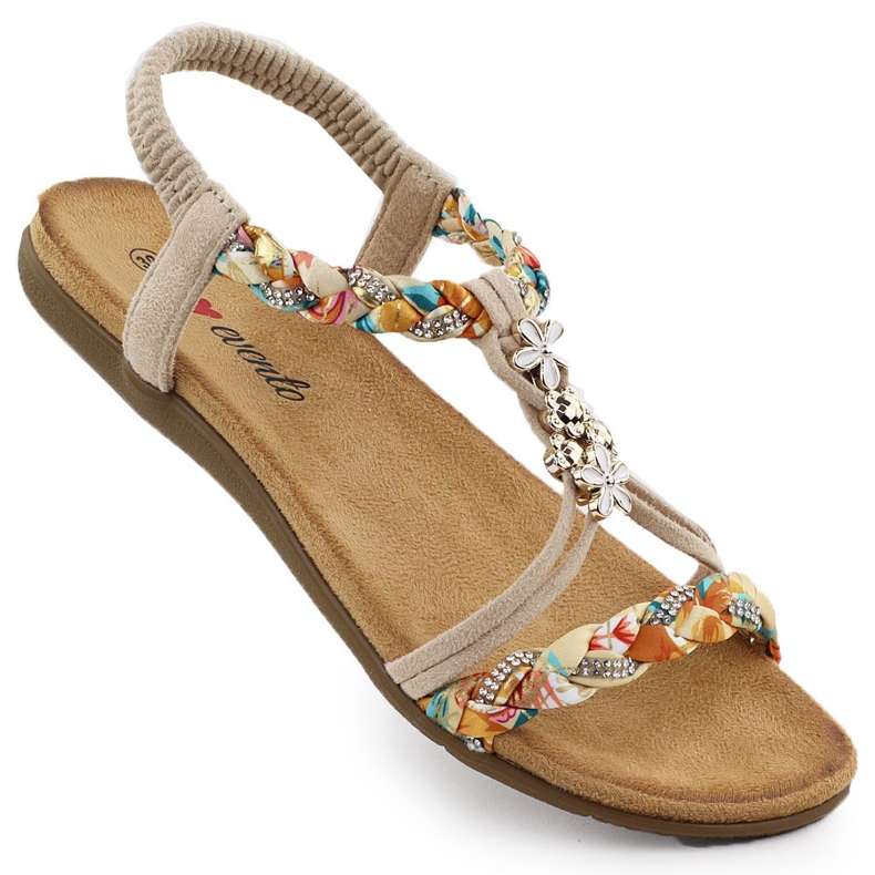 Kvinnors sandaler gled Beige Evento 8309