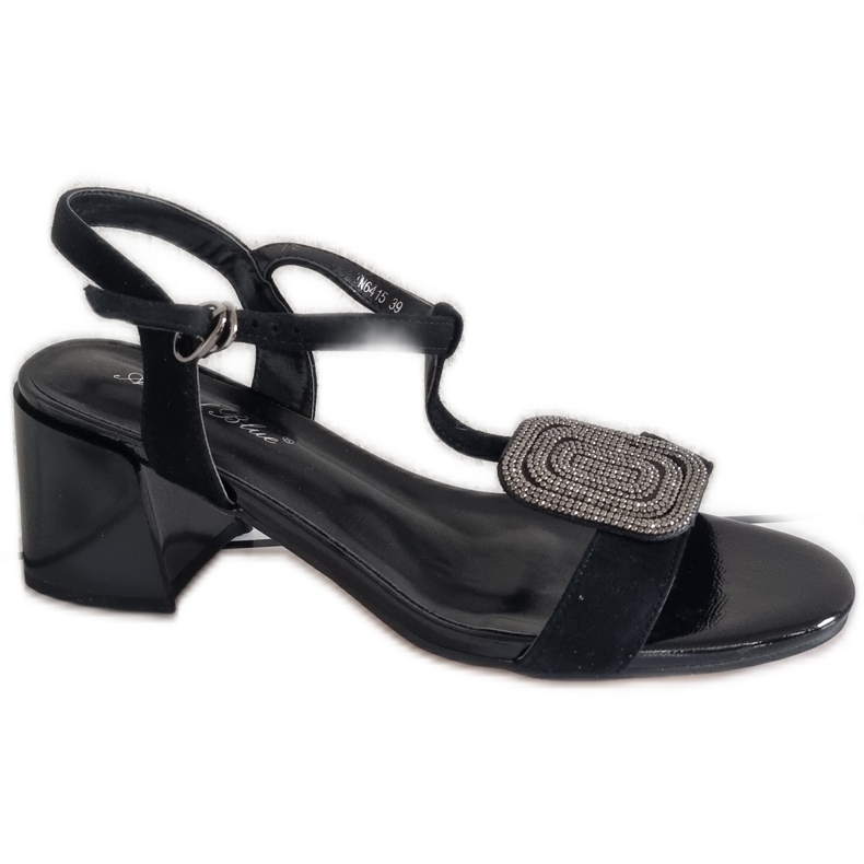 Kvinnors sandaler Angel Blue TN6415 Black High Heels svart