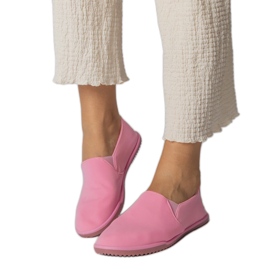 Rosa kvinnors slip -up sneakers