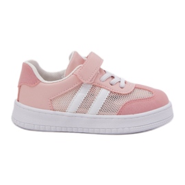 Barns sneakers rosa kardborrband