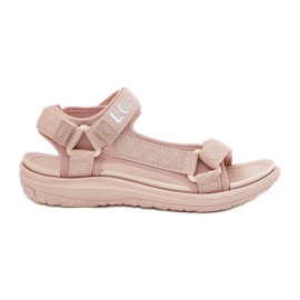 Kvinnematerial Sandaler för kardborr Lee Cooper LCW-25-34-3560 Beige