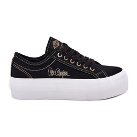 Kvinnors material sneakers på Lee Cooper LCW-25-31-3431L-plattformen svart