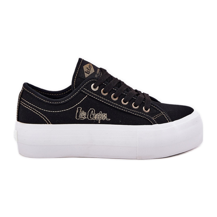 Kvinnors material sneakers på Lee Cooper LCW-25-31-3431L-plattformen svart