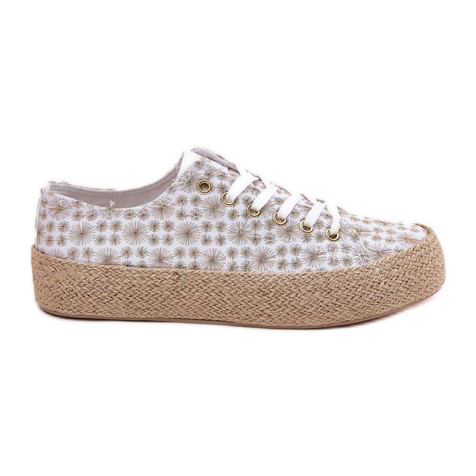 Patrouched Women's Sneakers på plattformen med Lee Cooper LCW-25-08-3648L Vit och guld
