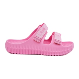 Big Star Kvinnors skum flip flops med stor stjärna RR274A528 rosa kardborrband