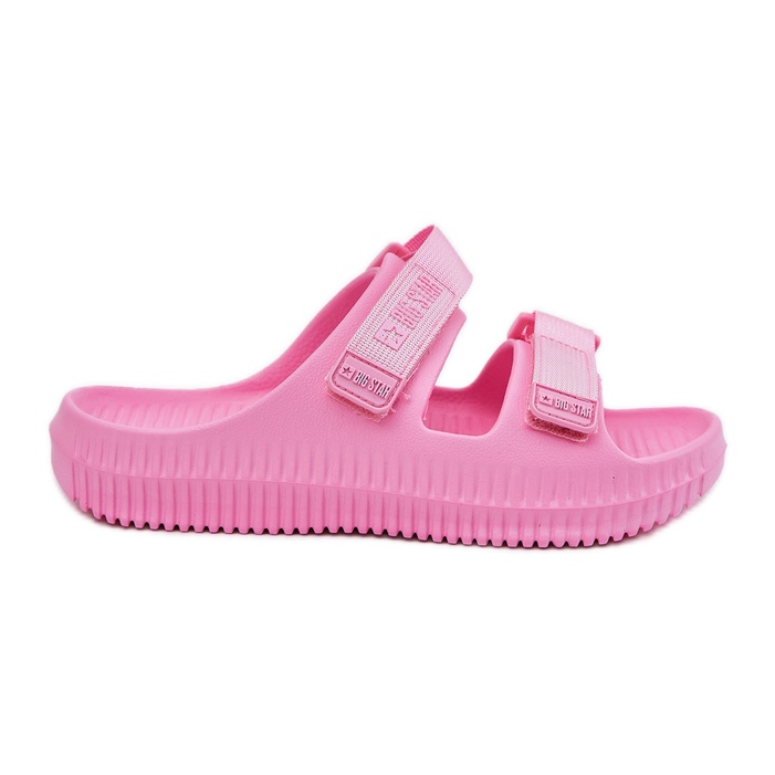 Big Star Kvinnors skum flip flops med stor stjärna RR274A528 rosa kardborrband