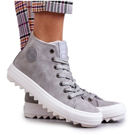 Women's Big Star Sneakers High Isolated Grey EE274114 grå