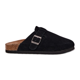 Kvinnors mocka flip -flops med Big Star RR274A384 Black Blame Clamp svart