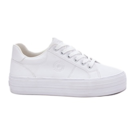 Eco Leather Women's Sneakers på Big Star RR274298 White Platform vit