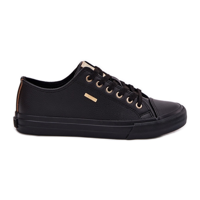Kvinnors sneakers med Eco Leather Big Star RR274749 Black svart