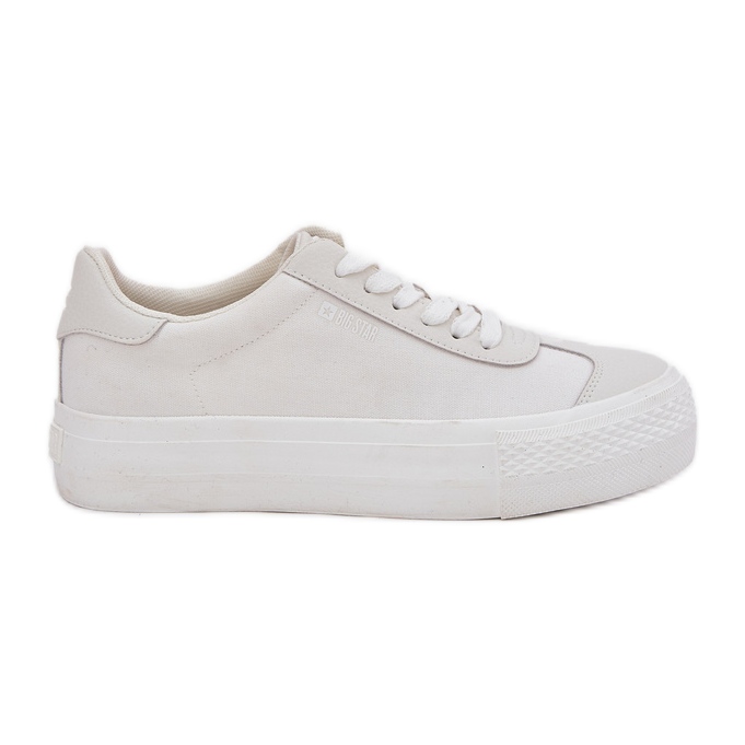 Kvinnors sneakers på plattformen Big Star RR274337 White vit
