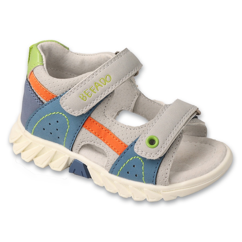 Befado barnsandaler 170p113 läderinsats beige