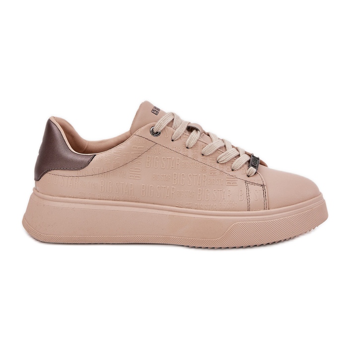 Kvinnors sneakers med Eco Leather Big Star RR274259 Beige