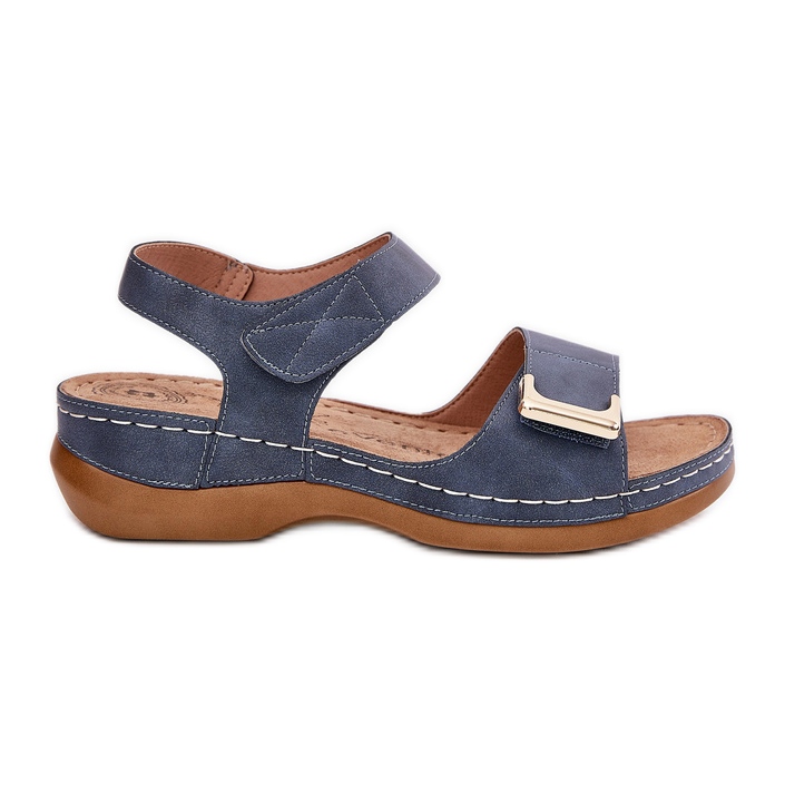 EVento Bekväma kvinnors sandaler på de blå kilarna