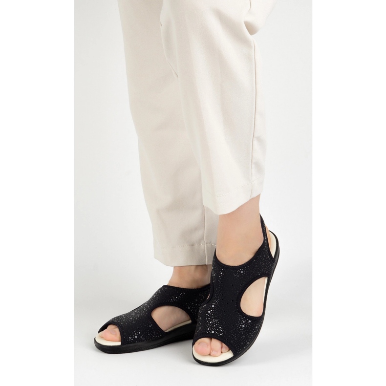 Vriston Kvinnors skor flexibla sandaler comfoot emma svart glansig