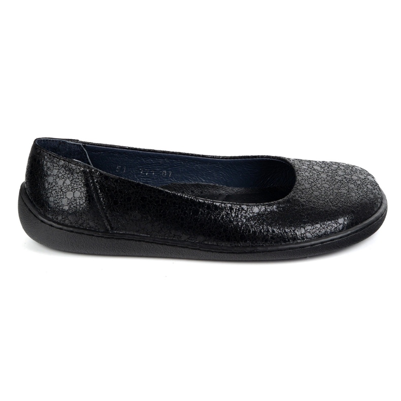 Olivier Barfota kvinnors minimalistiska läderskor gled 1771Pol svarta ögon