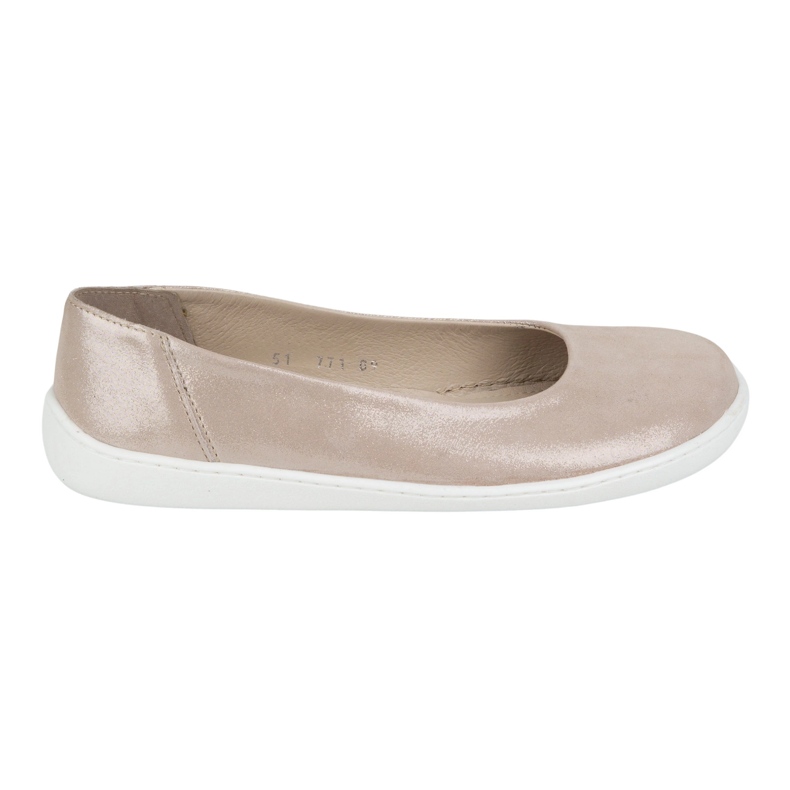 Olivier Barfota kvinnors minimalistiska läderskor slip -in 1771pol rosa satin
