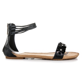 Abloom Platta Sandaler På Ett Reglage svart