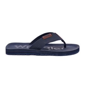 Mäns flip -flops Wrangler Zane Flipflop Men Low 20251044.24H Navy Blue blå