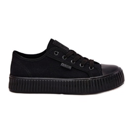 Kvinnors material sneakers på Big Star RR274775 Black Platform svart