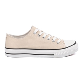 Shelvt Klassisk lätt beige kvinnors sneakers
