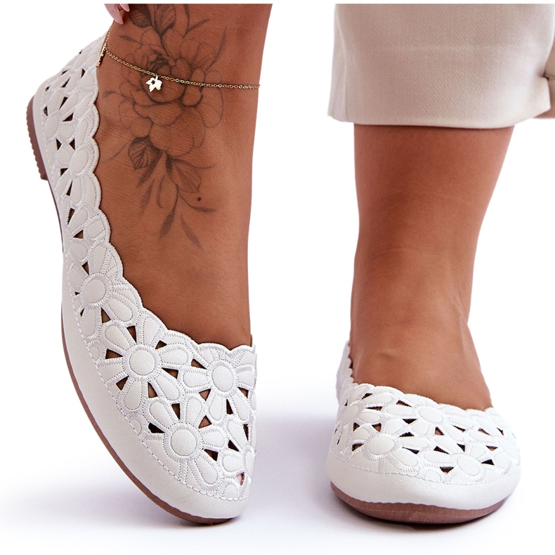 Evento Genombruten glänsande Ballerina Vit Visionär för kvinnor