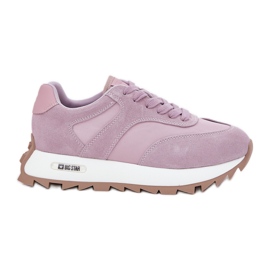 Suede Sneakers on the Women's Big Star RR274900 Women's Platform Hi-Polish Violet System purpur