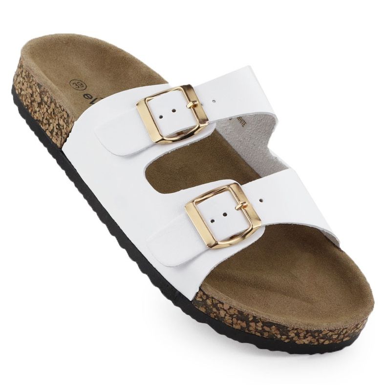 EVento Kvinnors flip flops med spännen vit händelse 8323