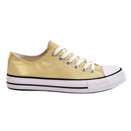 Klassiska låga sneakers för kvinnor Yellow Vegas gul
