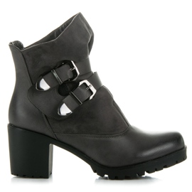 Vinceza Höga stövlar med kardborreband grå