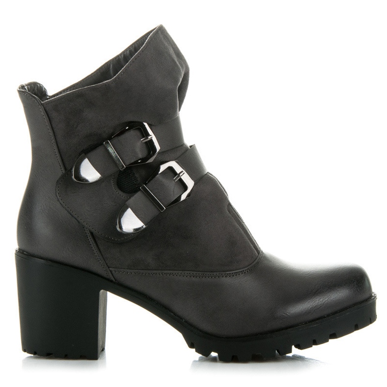 Vinceza Höga stövlar med kardborreband grå