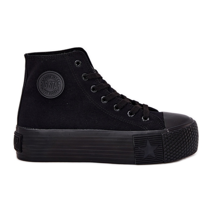 Kvinnors sneakers på Big Star RR274742 Black Platform svart