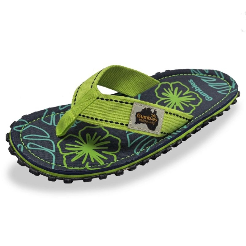 Flip-flops gumbies öbor flip-flops lime hibiscus gu-ffisl148 grön