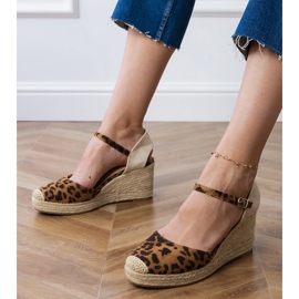 Panther Sandals Espadrilles på kil brun